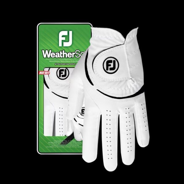 Footjoy Weathersof golfhandschoen Links Wit/Zwart 2025